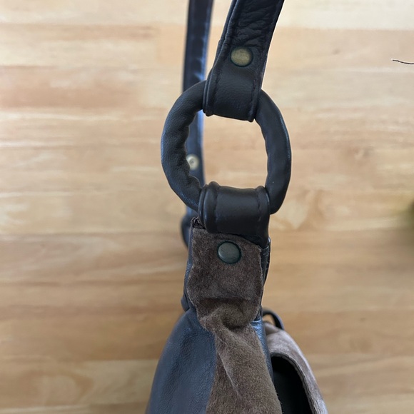 Vintage Brown Suede & Leather Purse - Picture 5 of 7